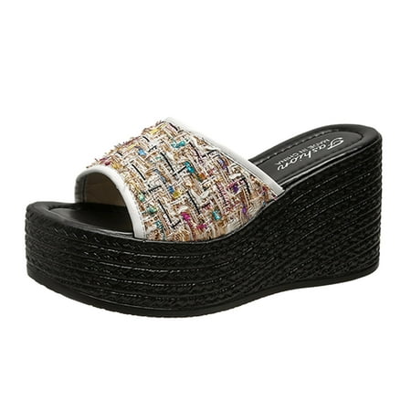 

Xboschi Sandals for Women s Sandals Fashion Spring Summer Women Sandals Wedge Heel High Heel Solid Color On Fish Mouth Open Toe Comfortable Colorful Upper Casual Style