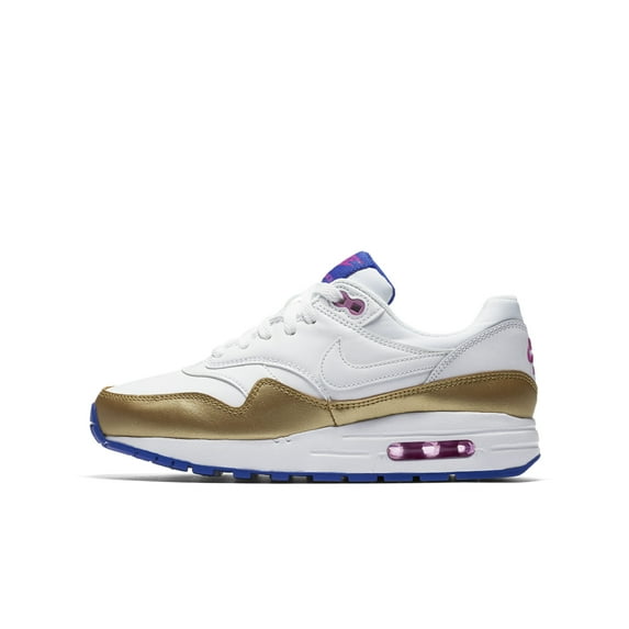 Nike Air Max 1 Big Kids' Shoes White/Metallic-Gold 807605-103