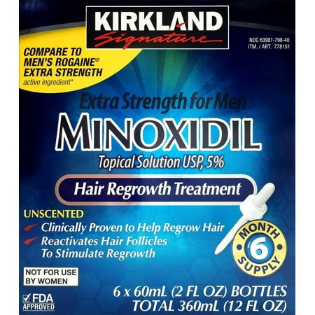 12 Months Kirkland DROP MINOXIDIL 5% Mens Hair Loss Regrowth Treatment