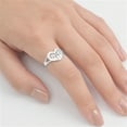 thumbnail image 4 of Filigree Heart Ankh Floral Purity Ring .925 Sterling Silver Band Jewelry Female Male Unisex Size 9, 4 of 4