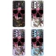 thumbnail image 2 of Galaxy A52 Case, Skull Floral Flower Pattern Clear Design Transparent Plastic Hard Back Case with TPU Bumper Protective Case Cover for Samsung Galaxy A52 5G, 2 of 7