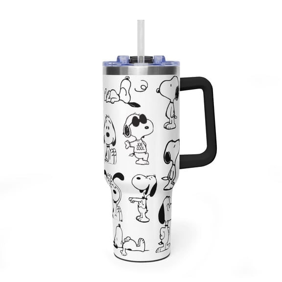 Classic Snoopy Ink Pattern 40oz Travel Mug