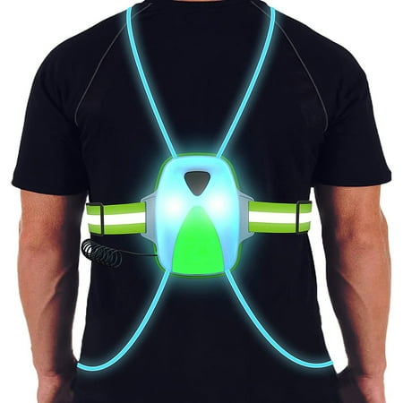 

LED Reflective Running Vest Multicolor Lights USB Rechargeable Reflective Gear for Men/Women Running Walking Cycling