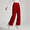thumbnail image 6 of Nekdswn Girls Wide Leg Sweatpants Teen Fleece Lined Baggy Trousers Stretchy Open Bottom Pull on Slacks Kids Fall Athletic School Pants, 6 of 7