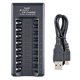 thumbnail image 1 of Batería Cargador 1.2V 8 USB para recargable AA/AAA NI-MH/NI-CD, 1 of 9