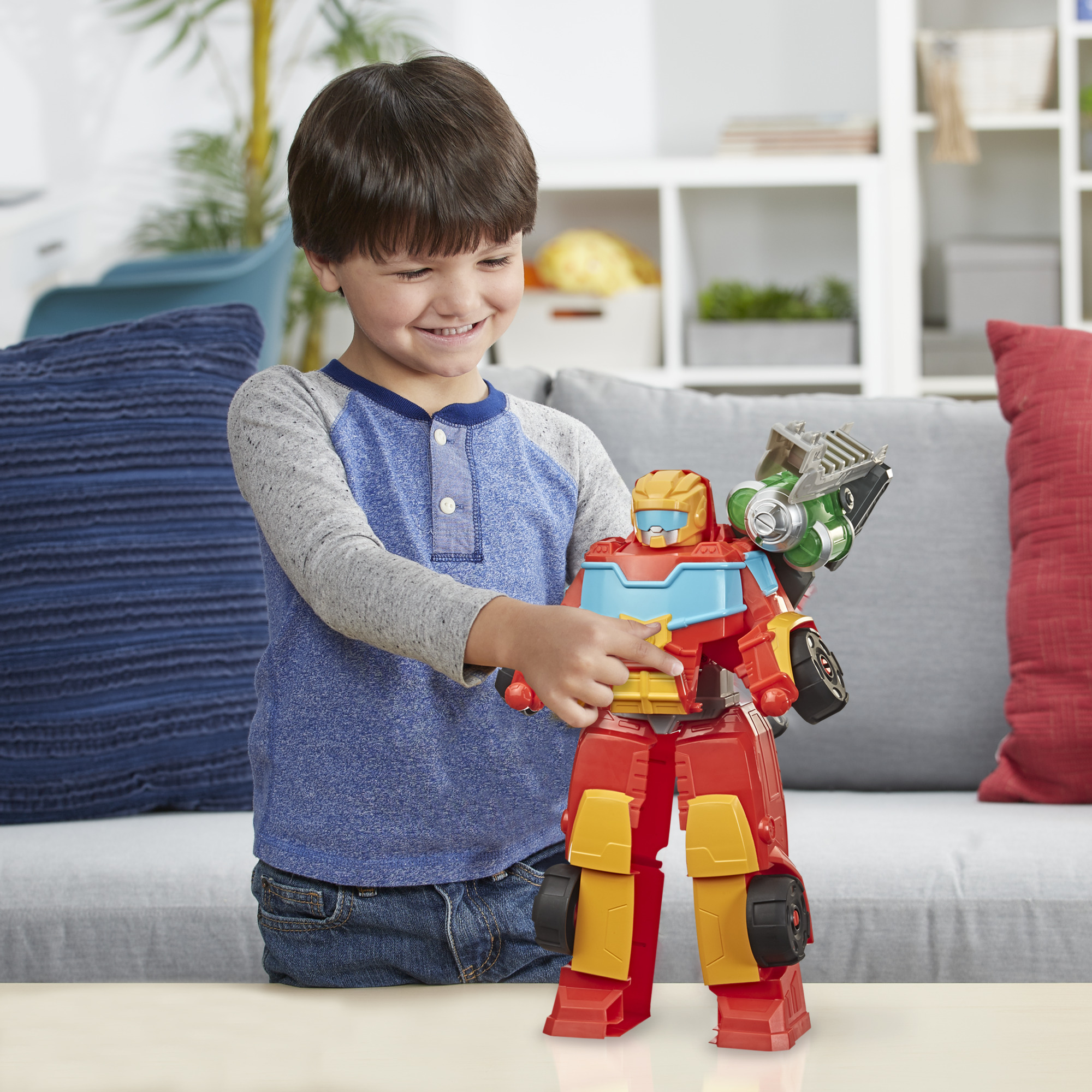 Playskool Transformers: Rescue Bots Academy Hot Shot Kids Toy Action Figure for Boys and Girls (15”)