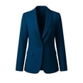 thumbnail image 4 of Mifsaly Womens Blazers for Work Casual Single Button Long Sleeve Suit Jackets Lightweight Business Casual Office Professional Blazer Navy,S, 4 of 6