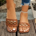 thumbnail image 4 of Gymvis Womens Flat Sandals Summer Open Toe Beach Slides Vacation Slippers for Women Size 5-10, 4 of 9