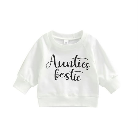 

Infant Baby Boys Girls Sweatshirt Letter Print Long Sleeve Sweater Pullover Tops Fall Winter Clothes