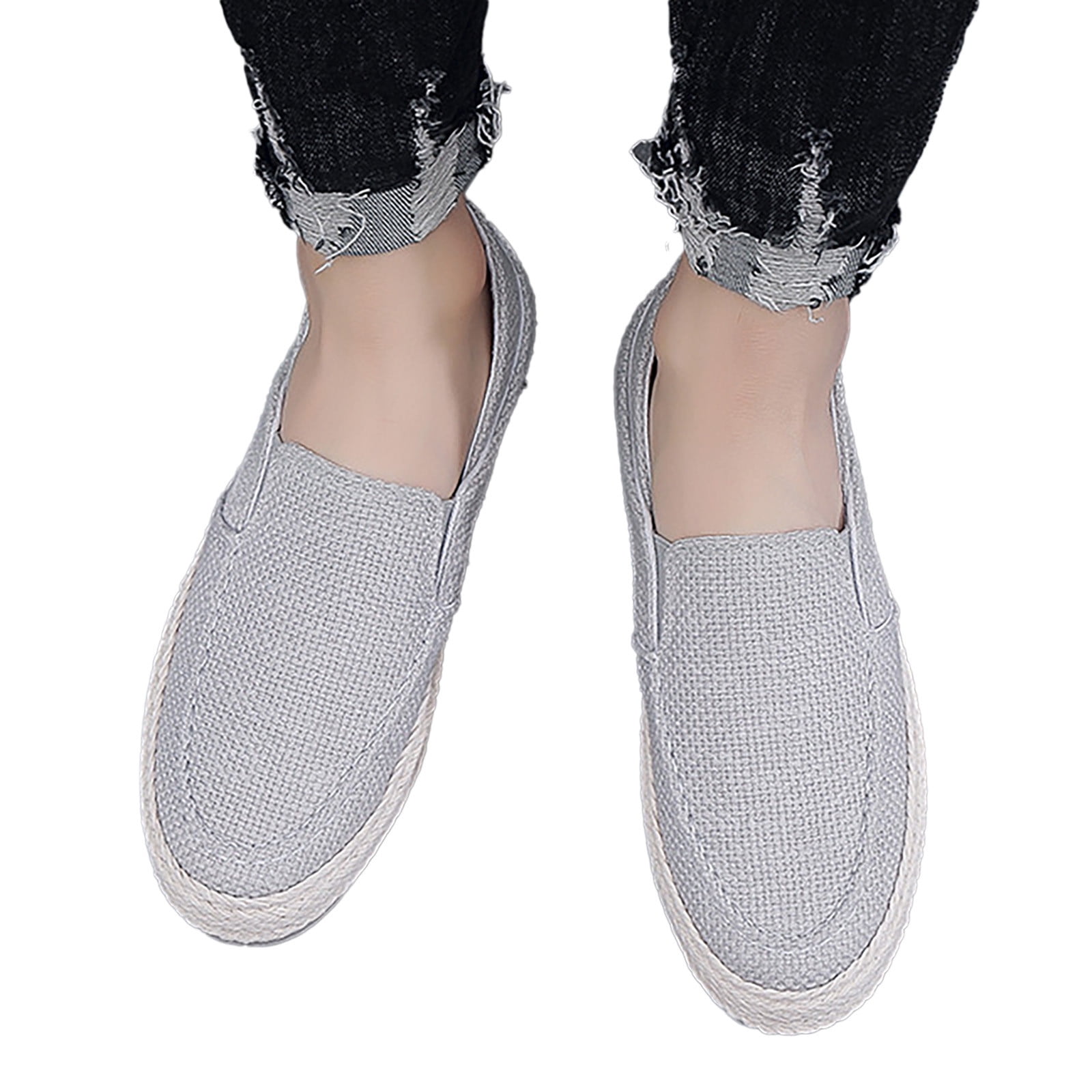 Dakaela Mens Slip on Sneakers Zero Drop Casual Boat Deck Shoes