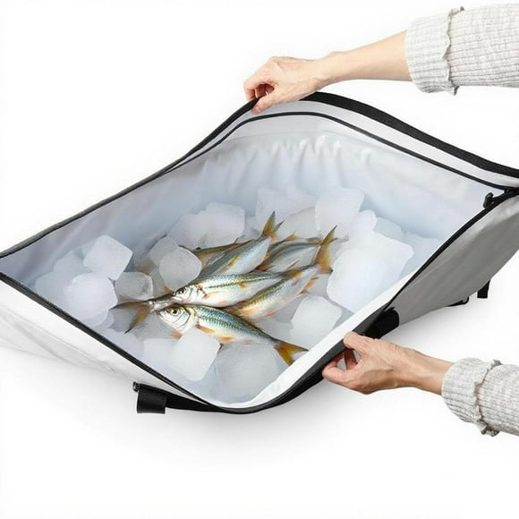 DYNWAVECA Insulated Fish Cooler Bag Fishing Supplies Large Capacity Gear Fish Kill Bag