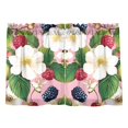 thumbnail image 7 of Yayeee Kitchen Curtains Tier Pair Light Filtering 27"x24" Rod Pocket Short Cafe Window Panel, Pink Raspberries, 7 of 7