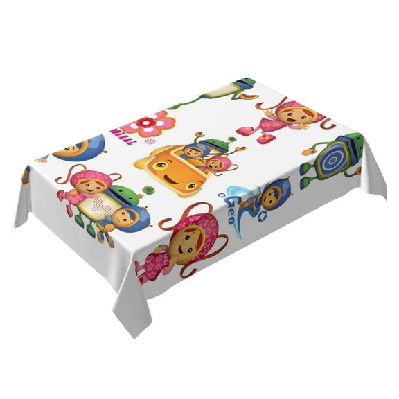 Team 0f Umizoomi Themed Square Tablecloth 54 * 72 Inches Durable Stylish