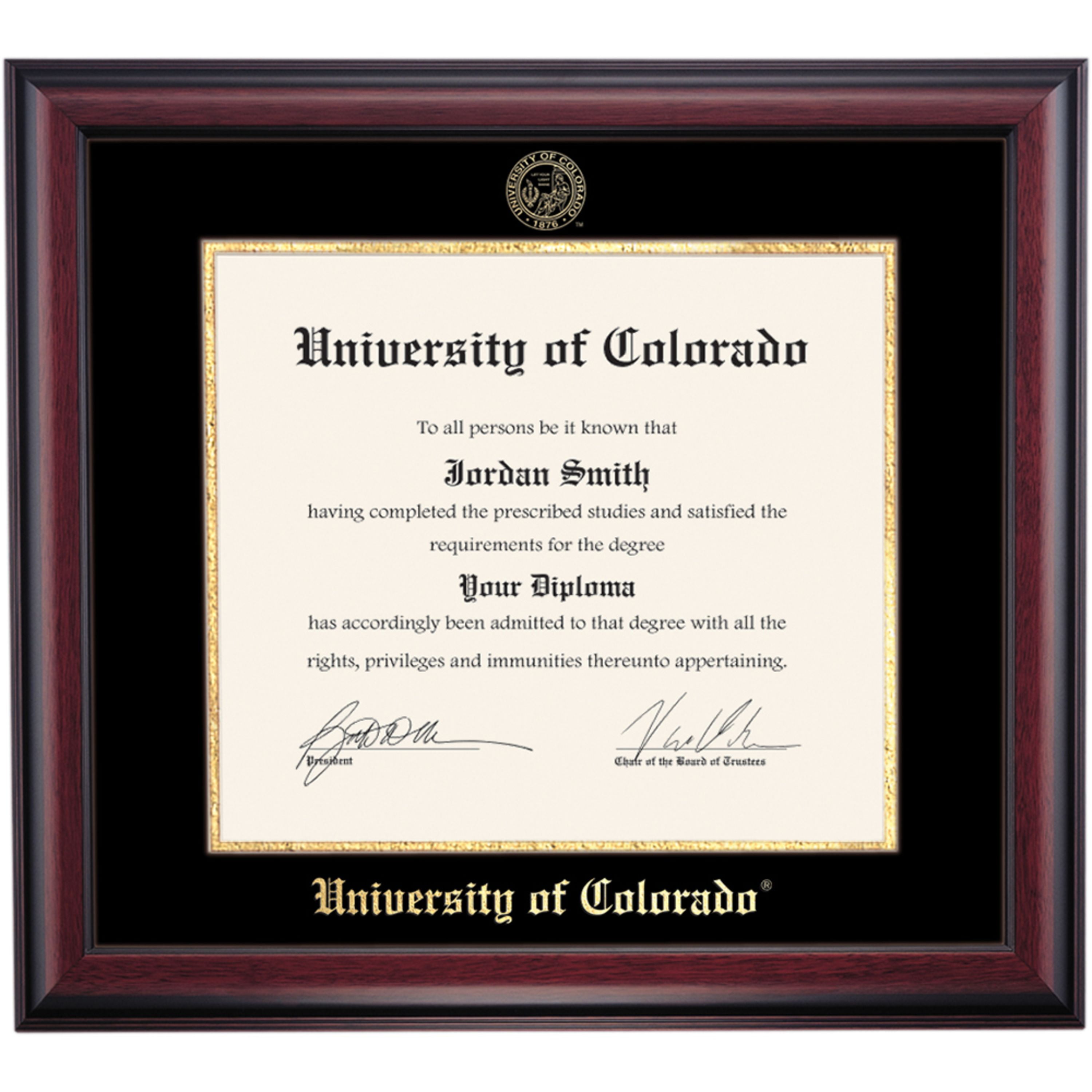 Dawn Diploma Frame for University of Colorado CU Boulder, 21" x 24" Law