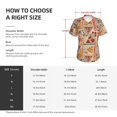 thumbnail image 4 of V Neck Tee Tops Summer Short Sleeve Casual T-Shirts, Italian Pizza Mushrooms Vintage, 4 of 6