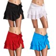 thumbnail image 2 of WSEVYPO Women Swimwear Beach Cover Up Chiffon Wrap Sarong Ruffle Pareo Bikini, 2 of 5