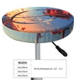 thumbnail image 4 of Balery Sunset Rose Elegance Round Bar Stool Seat Covers Velvet Fabric Adjustable Protects from Scratches and Stains for 14-17 Inch Chair-13 inch, 4 of 7
