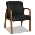 thumbnail image 1 of Alera Reception Lounge WL Series Guest Chair, 24" x 26" x 33.25", Black Seat/Black Back, Walnut Base -ALERL4319W, 1 of 4