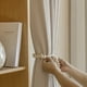 thumbnail image 5 of Cortinas de tela Galli con pliegues y tacto suave de gasa crepé, de Jacquard, semiopacas, con forro, para sala de estar, comedor y dormitorio, 5 of 5