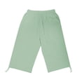 thumbnail image 4 of Summer Pants for Women Solid Shorts Casual Linen Athletic Shorts Pockets Loose Trousers Cycling Shorts Pants Womens Pants Casual & Wide Leg, 4 of 4