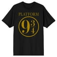 thumbnail image 2 of Harry Potter Hogwarts Express Platform Nine and Three-Quarters 9 3/4 Men's Black Tee T-Shirt Shirt-Medium, 2 of 4