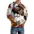 thumbnail image 5 of Autumn Happy Thanksgiving Turkey 3D Print Hoodie Men Women Autumn Thin Pullover Sweatshirt Vintage Streetwear Tops, 5 of 6
