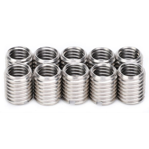 Tuerca de inserción 10 piezas Tuerca de inserción Manguito de reparación de rosca Tornillo de buje roscado Herramienta de conversión reductora para equipo mecánico de molde de lámpara de automóvil de