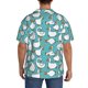 thumbnail image 3 of Balery Cartoon Funny Goose Camisa Casual de Manga Corta con Botones para Hombre, Texturizada, Estilo Cubano, para Playa, Verano-X-Large, 3 of 5