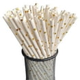 thumbnail image 6 of BCZHQQ Colorful Glitter Coated Biodegradable Paper Straws - Disposable Eco-Friendly Drink Straws, 6 of 8