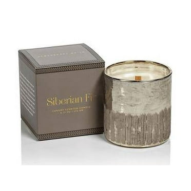 SIBERIAN FIR Antique Silver Wood Wick Scented Candle