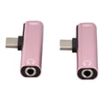 thumbnail image 1 of Adaptador de cable de audio 2 en 1 Tipo C A 3,5 mm, Adaptador de Cable de Audio de Carga de 2 Piezas Adaptador Distribuidor de Auriculares de Aleación de Aluminio para Leeco, 1 of 7