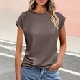 thumbnail image 2 of Summer Tops Women Spring Short Sleeve Shirts Beach Vacation Outfits Plus Size Workout Tshirts Casual Clothes 2025, 2 of 7