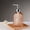 Orange, variant on Horizontal Stripe Glass Soap Dispenser,Press-Type Liquid Bottle for Hand Soap and Shampoo,Refillable 350ml Container with Elegant Texture and Multiple Color Options for Bathroom or Kitchen