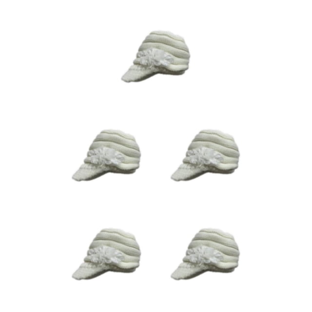 Guardoinrt Fashionable Knitted Hats For Warm And Trendy Winter Look Ear Protectors Stylish Knitted Caps white 5Set