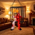thumbnail image 4 of Sahpxhe Halloween Decorations Hanging Ghost Decor, Animated Shaking Caged Skeleton Prisoner with Glowing Red Eyes for Indoor Living Room Party Decor Hot Pink, 4 of 6