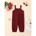 thumbnail image 2 of GXFC Toddler Boy Corduroy Suspender Overalls Pants Kids Boy One Piece Jumpsuit Jeans with Pockets for Children Boy，Spring Fall 6M 1T 2T 3T 4T, 2 of 8