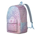 thumbnail image 2 of Unisex Boho Chic Backpack, Bohemian Print Zipper Bag with Front Pocket, Durable Lightweight Rucksack for School University Work Commute, Excellent Gift, 2 of 5