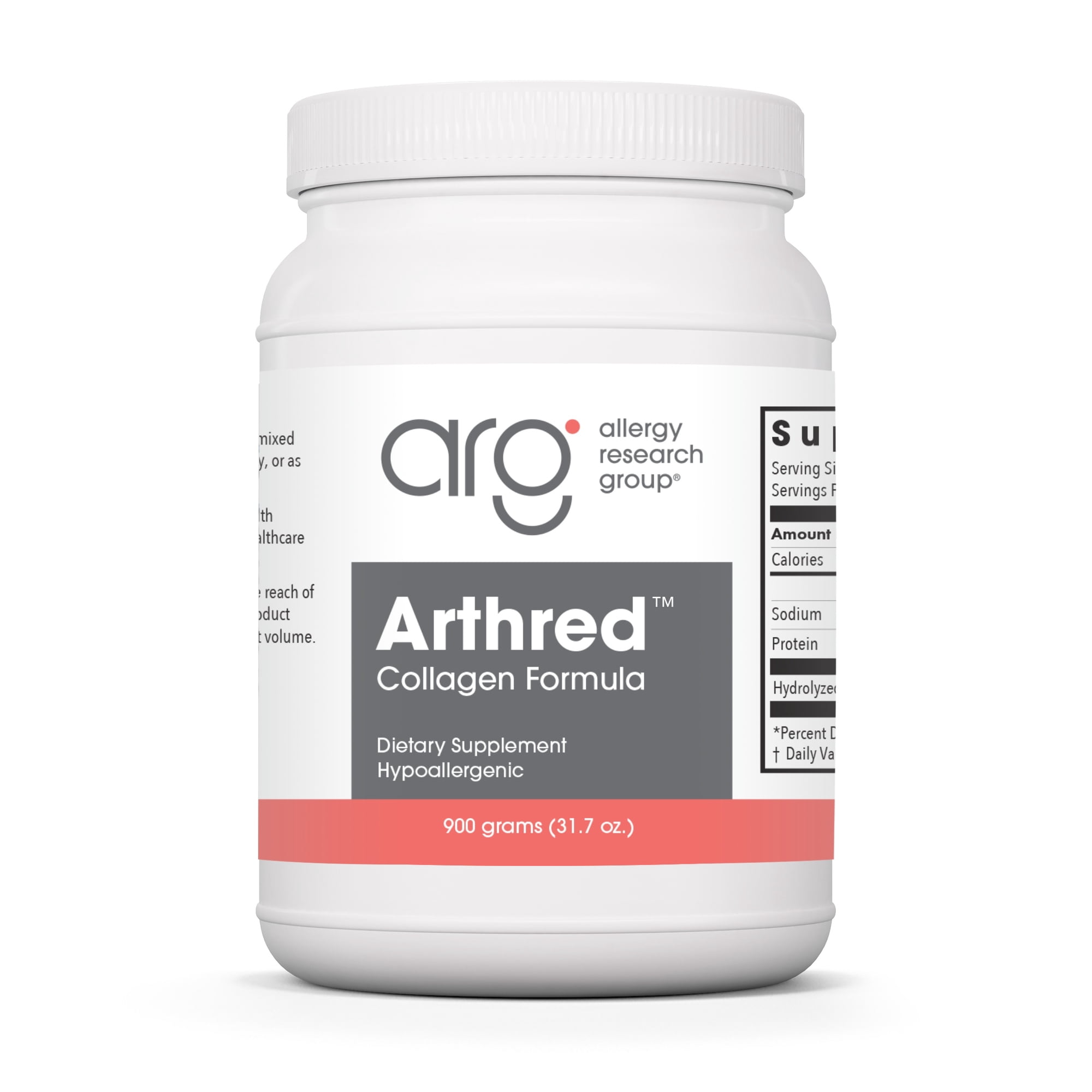 Allergy Research Group Collagen Powder for Men & Women - Collagen Peptides, Arthred Supplement, Bovine Sourced, Arthred Powder, Collagen Formula, Hydrolyzed Collagen - 31.7 Oz
