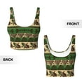 thumbnail image 6 of Uemuo Dark Green Vintage Corn Pattern Pattern Women's Sports Bra - High Impact Support, Breathable, and Comfortable Athletic Bra for Running, Yoga, and Workouts, 6 of 9