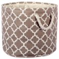 thumbnail image 1 of Design Imports CAMZ37876 16 x 16 x 15 Po Bac de Rangement en Polyester Rond en Treillis&44; Brun - Grand, 1 of 8