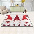thumbnail image 2 of SKYSONIC Valentines Gnomes Hearts Non-Slip Area Rug, Vintage Red Heart Floor Carpet Comfort Floor Mats Decor for Indoor Front Porch,Living Room, Bedroom,Kitchen,72"x48", 2 of 5