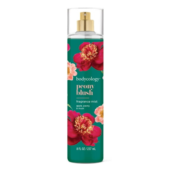 Colorete Body Mist Bodycology con fragancia de peonía de larga duración, 240 ml