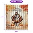 thumbnail image 5 of Happy Thanksgiving Siberian Husky Turkey Costume Pumpkins Autumn Leaves Shower Curtain Husky Dog Lover Gifts Waterproof Bathroom Bathtub Curtain - 130144, 5 of 5