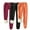 3Orange, variant on PuLe pants for women 3PC Women's Color Blocked Velvet Pants Loose Home Tight Leg Sports Warm Sherpa Lined Athletic Sweatpants Jogger Fleece