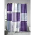 thumbnail image 5 of Abstract Gray Shower Curtain, Purple Gradient Graffiti Color Block Modern Art Waterproof Shower Curtain Set with 12 Hooks Lightweight Washable Fabric Shower Curtains for Bathroom 72x72 Inches, 5 of 6