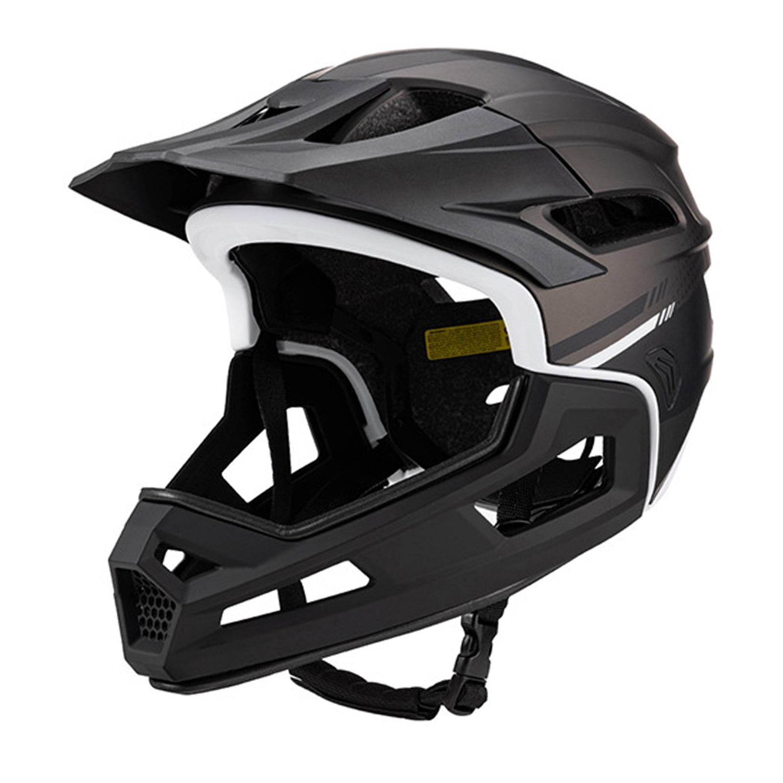 kesoto Bike Full Face Cycling Equipment Protective Gear Removable Washable Lining for Women Men Outdoor Riding Titanium Black