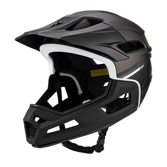 Casco de bicicleta Strade Fareast Limited cara completa montaña carretera portátil con almohadilla desmontable Negro titanio