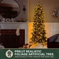 thumbnail image 5 of Fraser Hill Farm 7.5 ft. Carmel Pine Slim Artificial Christmas Tree, 750 Dual LED Lights, 5 of 12