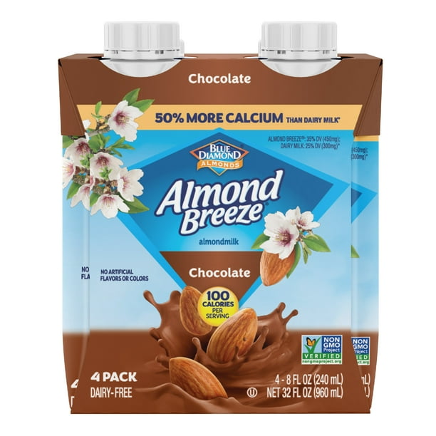Almond Breeze ShelfStable Chocolate Almondmilk, 8 oz (Pack of 4