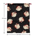 thumbnail image 5 of Christmas Bags Drawstring,Black Christmas Santa Pattern Large Xmas Christmas Gift Bags,Reusable for Xmas and New Year Party Favors and Supplies,27.6" X 19.7", 5 of 5